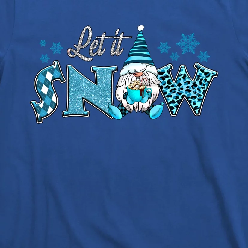 Christmas Let It Snow Santa Gnomes Hat Christmas Lights Gift T-Shirt