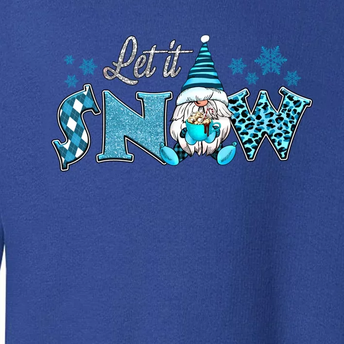 Christmas Let It Snow Santa Gnomes Hat Christmas Lights Gift Toddler Sweatshirt