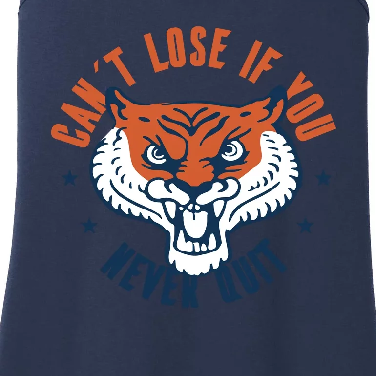 Can't Lose If You Never Quit Tiger Hustle Motivation Ladies Essential Tank