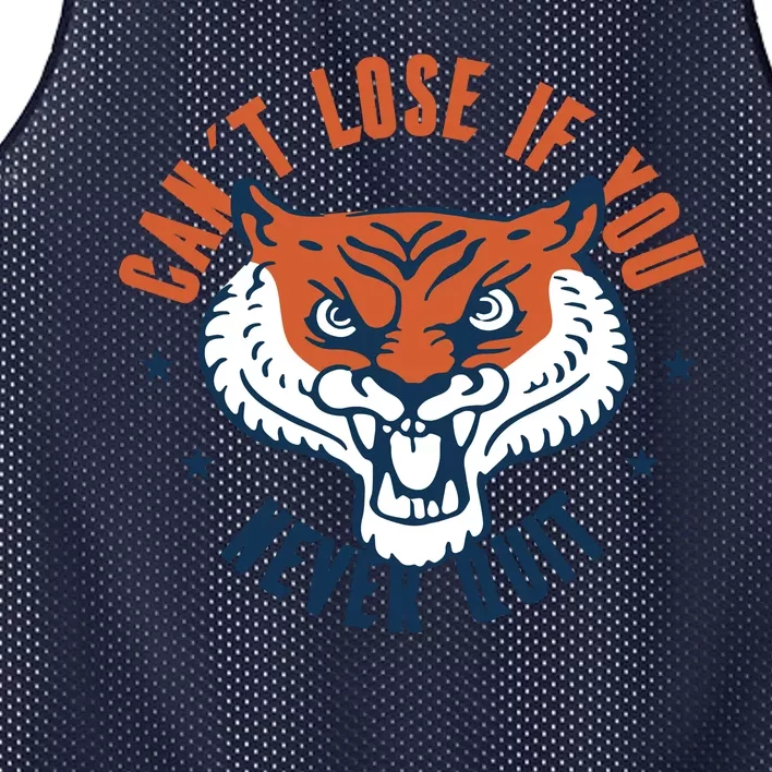 Can't Lose If You Never Quit Tiger Hustle Motivation Mesh Reversible Basketball Jersey Tank