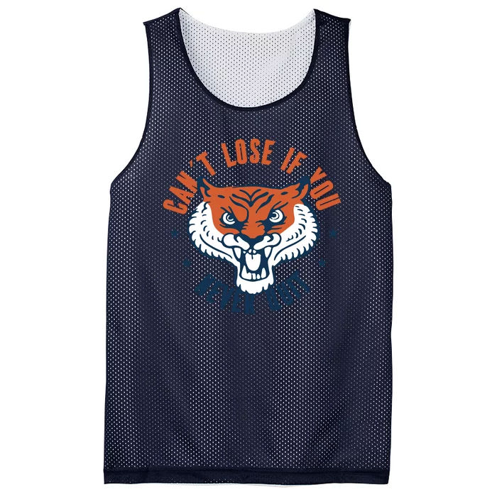 Can't Lose If You Never Quit Tiger Hustle Motivation Mesh Reversible Basketball Jersey Tank