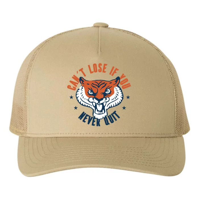 Can't Lose If You Never Quit Tiger Hustle Motivation Yupoong Adult 5-Panel Trucker Hat