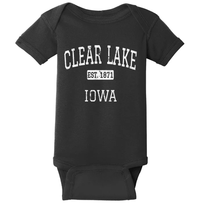 Clear Lake Iowa IA Vintage Baby Bodysuit