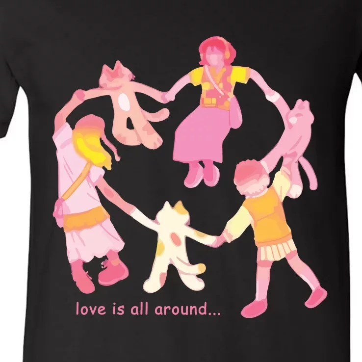 Cozybao Love Is All Around V-Neck T-Shirt