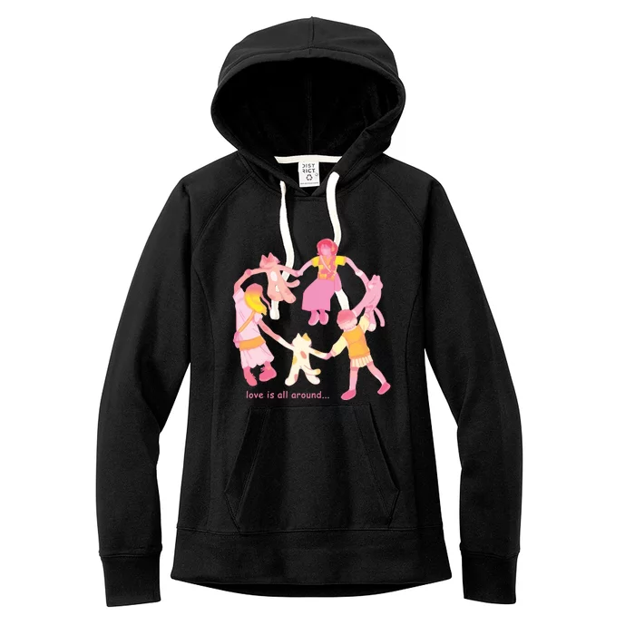 Cozybao Love Is All Around Women's Fleece Hoodie