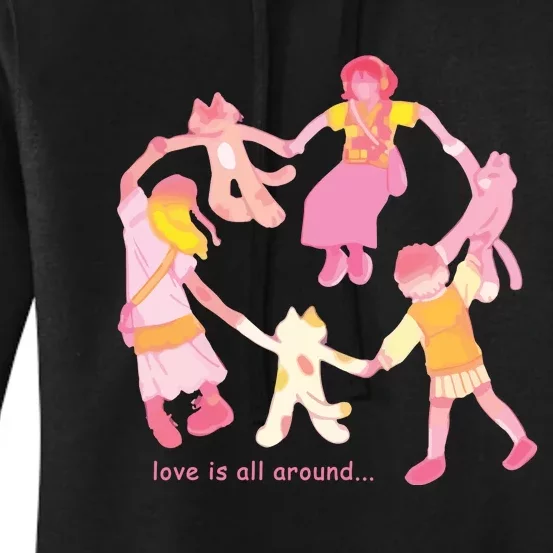 Cozybao Love Is All Around Women's Pullover Hoodie