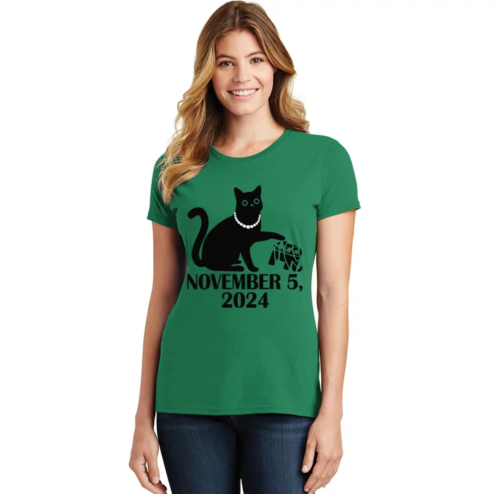 Cat Ladies In November 5 For Kamala Harris 2024 Election Women's T-Shirt