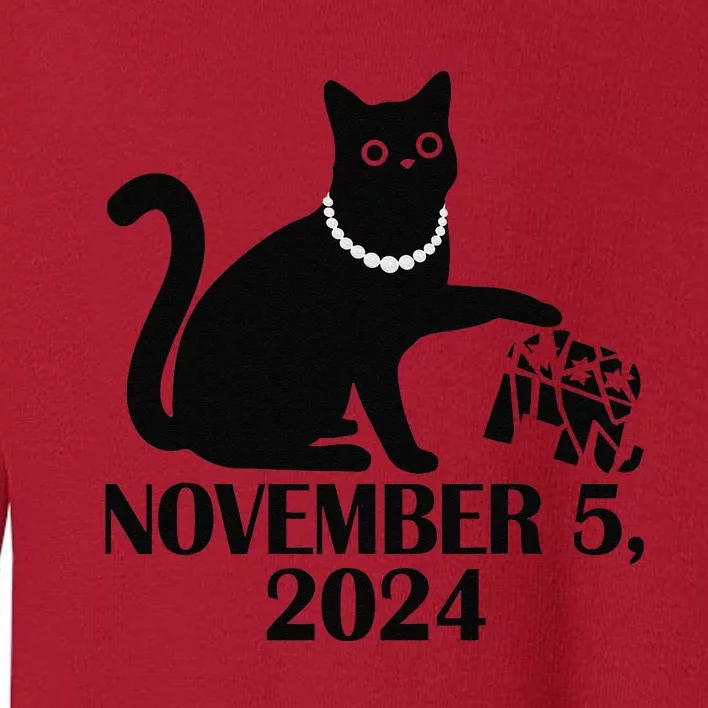 Cat Ladies In November 5 For Kamala Harris 2024 Election Toddler Sweatshirt