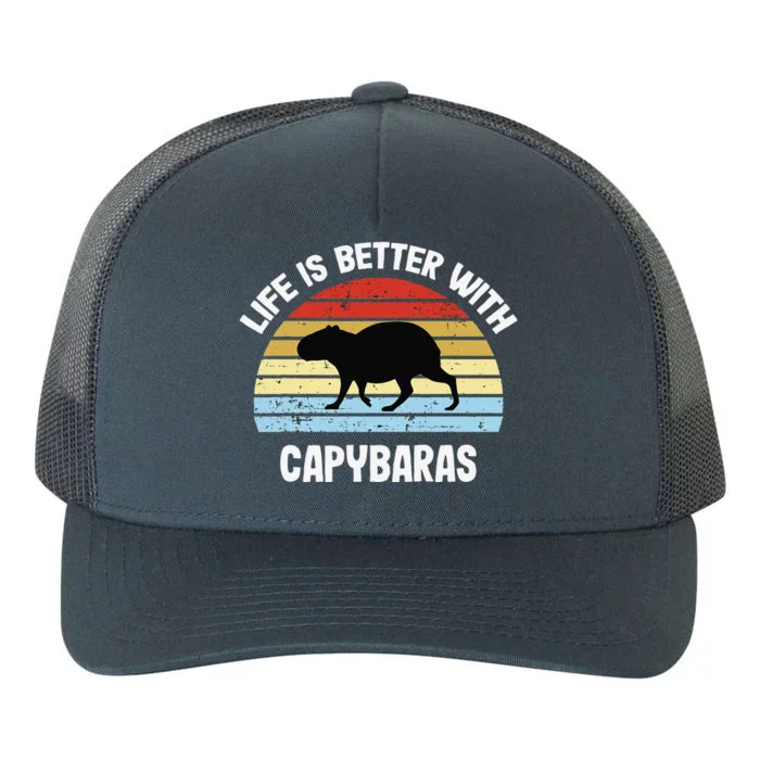 Capybara Life Is Better With Capybaras Yupoong Adult 5-Panel Trucker Hat