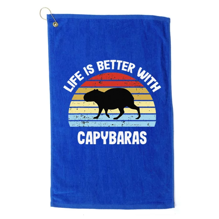 Capybara Life Is Better With Capybaras Platinum Collection Golf Towel