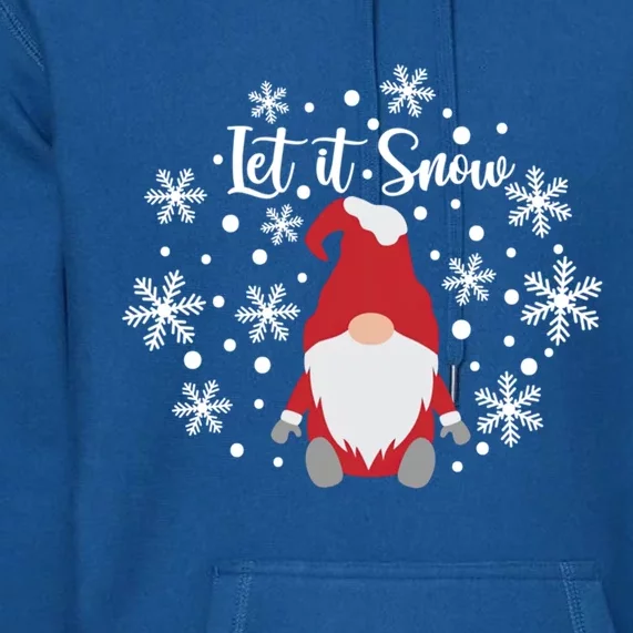 Christmas Let It Snow Gnome Cute Funny Gnome Xmas Pajama Gift Premium Hoodie