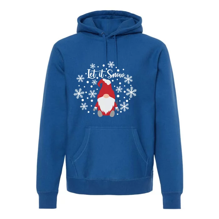 Christmas Let It Snow Gnome Cute Funny Gnome Xmas Pajama Gift Premium Hoodie