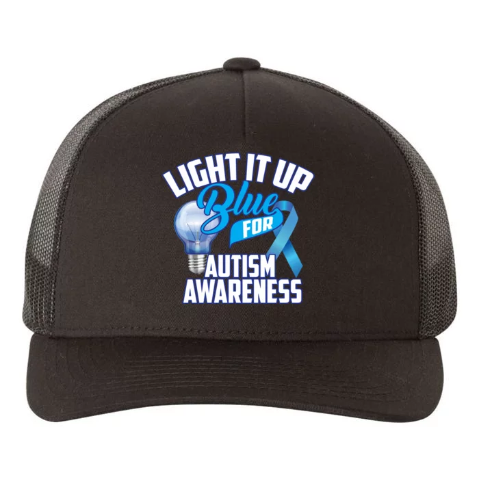 Cute Light It Up Blue For Autism Awareness Gift Yupoong Adult 5-Panel Trucker Hat