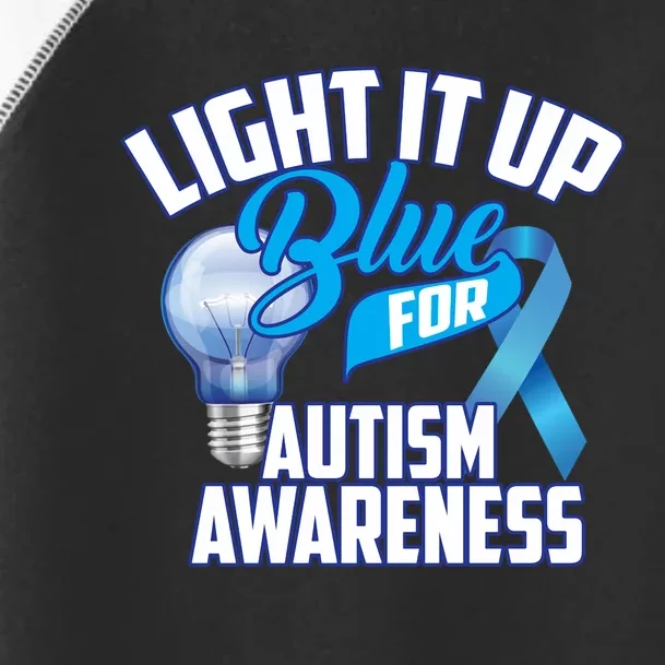 Cute Light It Up Blue For Autism Awareness Gift Toddler Fine Jersey T-Shirt