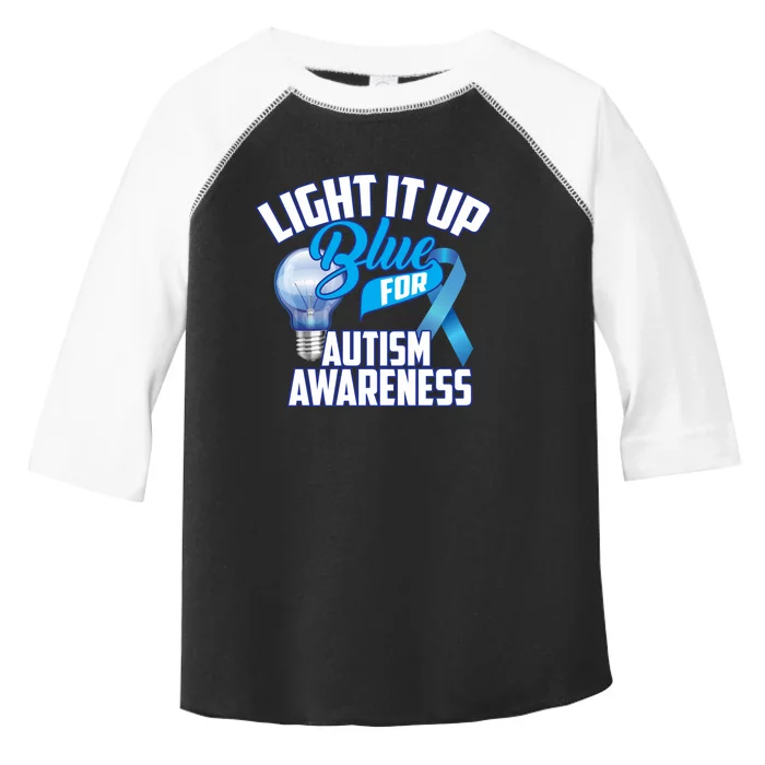 Cute Light It Up Blue For Autism Awareness Gift Toddler Fine Jersey T-Shirt