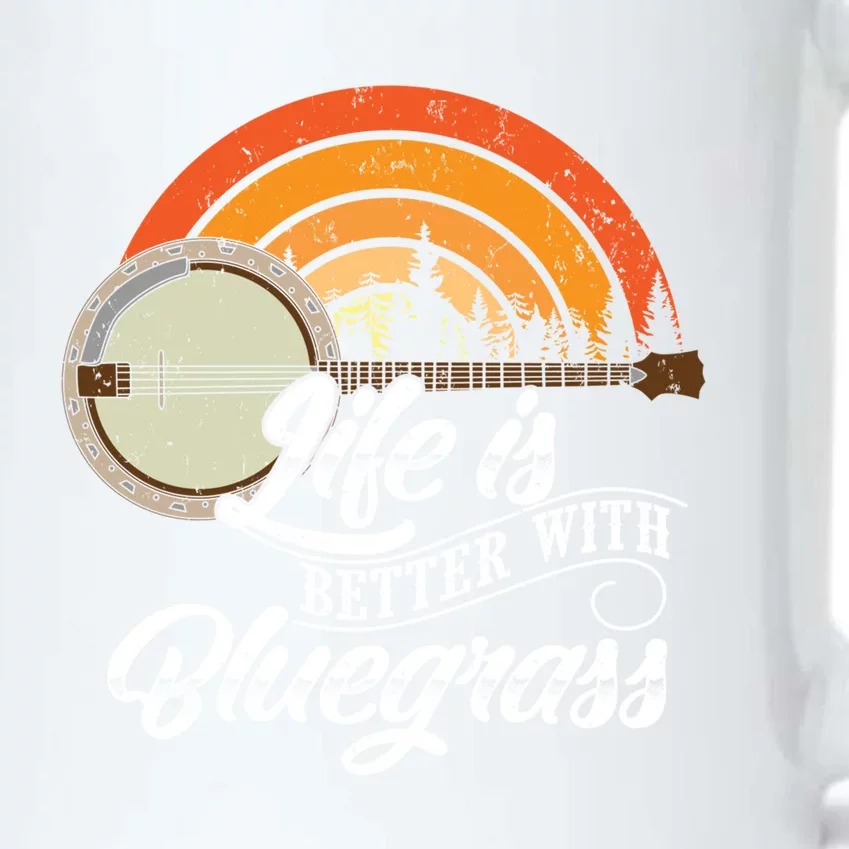 Cute Life Is Better With Bluegrass Funny Music Lover Gift Black Color Changing Mug