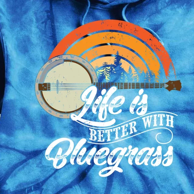 Cute Life Is Better With Bluegrass Funny Music Lover Gift Tie Dye Hoodie