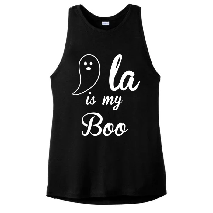 Comma + La Is My Boo Cute Gift Kamala Is My Boo Halloween Gift Ladies Tri-Blend Wicking Tank