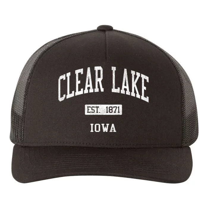 Clear Lake Iowa Ia Js04 Vintage Athletic Sports Yupoong Adult 5-Panel Trucker Hat