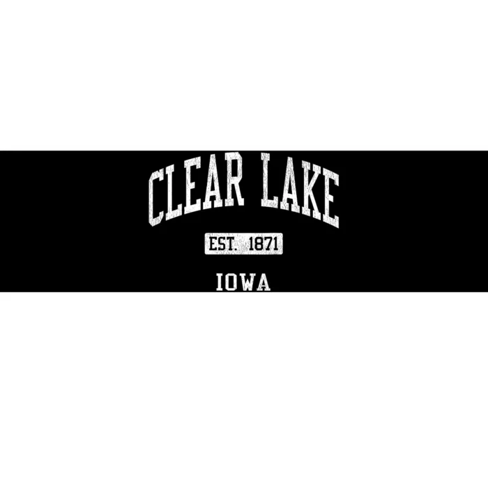 Clear Lake Iowa Ia Js04 Vintage Athletic Sports Bumper Sticker