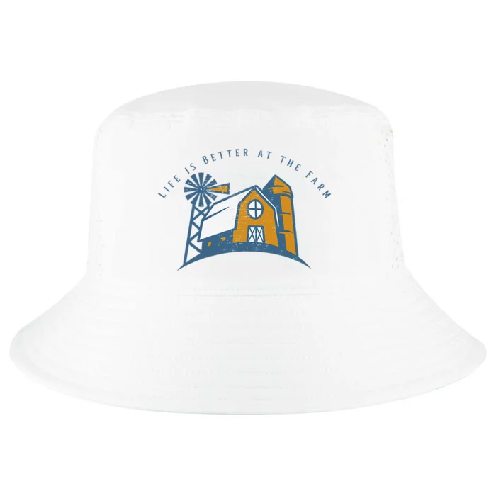 Cute Life Is Better At The FarmBarn Windmill Silo Cool Comfort Performance Bucket Hat