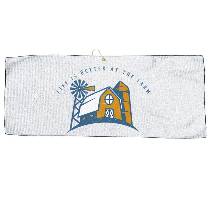 Cute Life Is Better At The FarmBarn Windmill Silo Large Microfiber Waffle Golf Towel