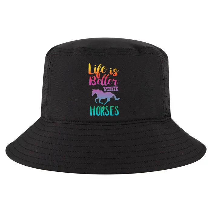 Cute Life Is Better With Horses Horseback Riding Cool Comfort Performance Bucket Hat