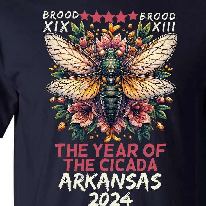 Cicada Lover Insect Bug The Year Of Cicada 2024 Arkansas Tall T-Shirt