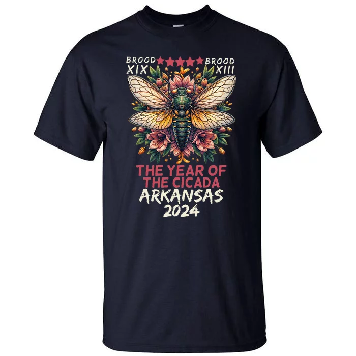 Cicada Lover Insect Bug The Year Of Cicada 2024 Arkansas Tall T-Shirt