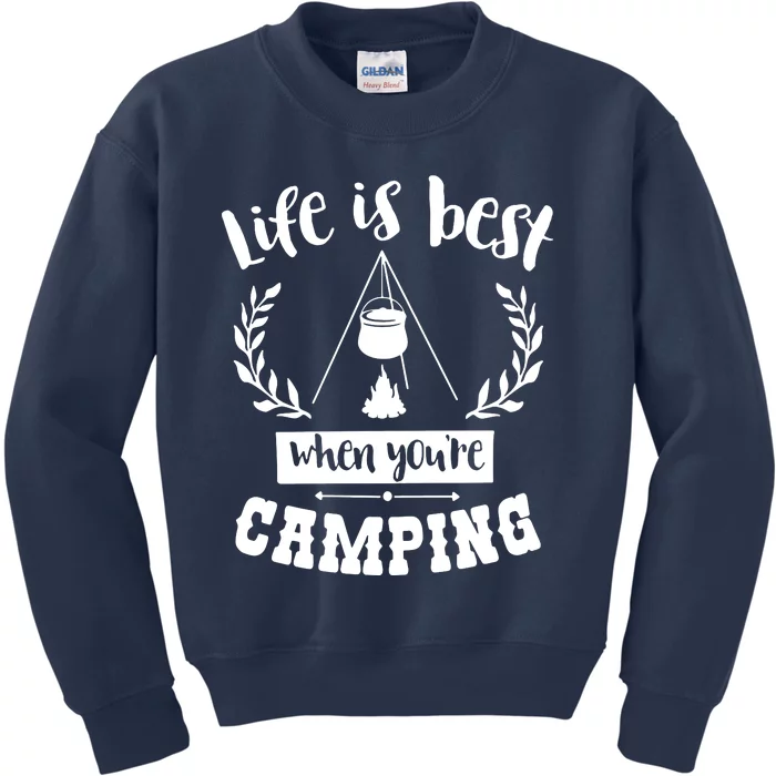 Camping Life Is Best Kids Sweatshirt