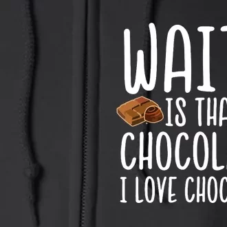 Chocolate Lover Is That Chocolate I Love Chocolate Full Zip Hoodie