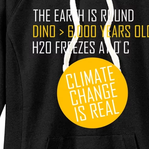 Climate Change is Real Science Facts Women's Fleece Hoodie