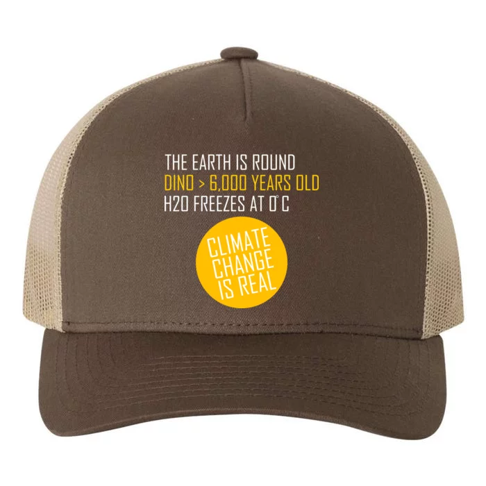 Climate Change is Real Science Facts Yupoong Adult 5-Panel Trucker Hat