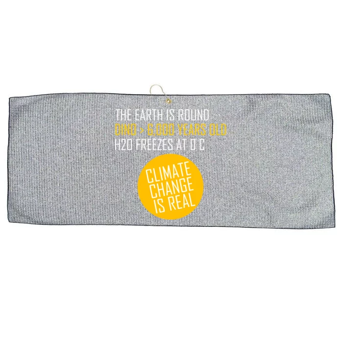 Climate Change is Real Science Facts Large Microfiber Waffle Golf Towel