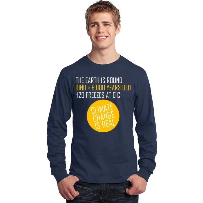 Climate Change is Real Science Facts Tall Long Sleeve T-Shirt