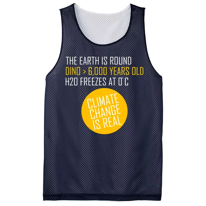 Climate Change is Real Science Facts Mesh Reversible Basketball Jersey Tank