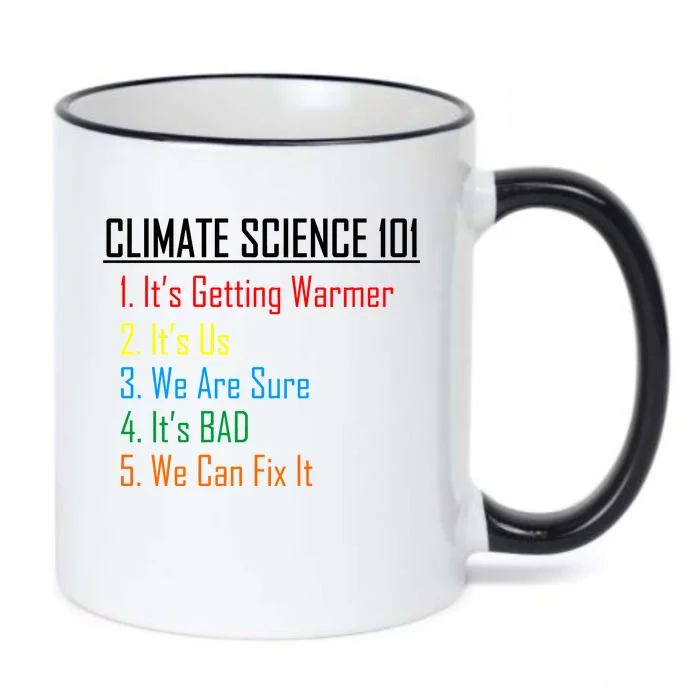 Climate Science 101 Climate Change Facts We Can Fix It Black Color Changing Mug