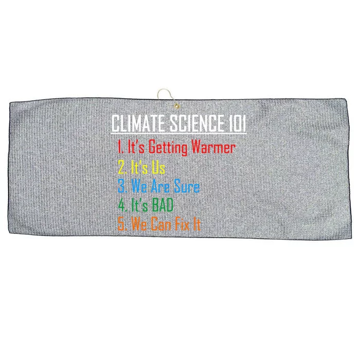 Climate Science 101 Climate Change Facts We Can Fix It Large Microfiber Waffle Golf Towel