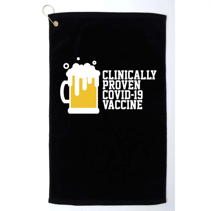 Clinically Proven covid-19 Vaccine Funny Platinum Collection Golf Towel