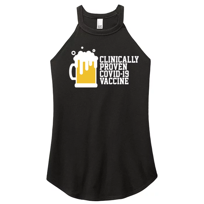 Clinically Proven covid-19 Vaccine Funny Women’s Perfect Tri Rocker Tank