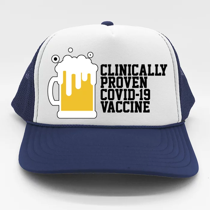 Clinically Proven covid-19 Vaccine Funny Trucker Hat