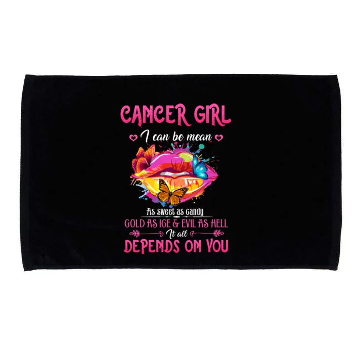 Cancer Lips June July Queen Birthday Zodiac Astrology Cool Gift Microfiber Hand Towel