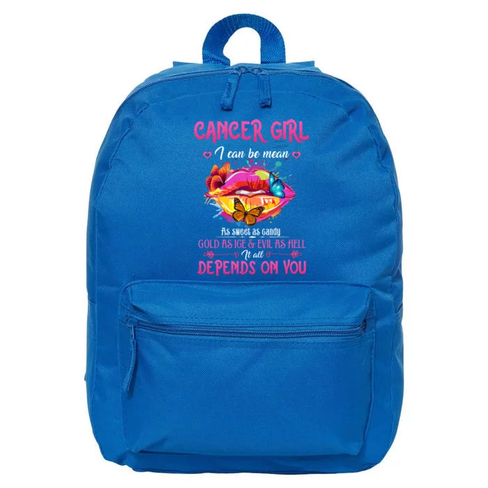 Cancer Lips June July Queen Birthday Zodiac Astrology Cool Gift 16 in Basic Backpack