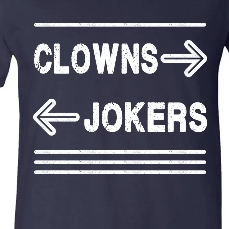 Clowns Left Jokers Right Meme V-Neck T-Shirt