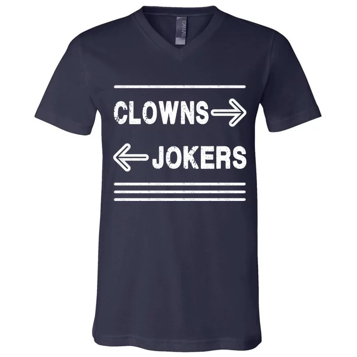 Clowns Left Jokers Right Meme V-Neck T-Shirt