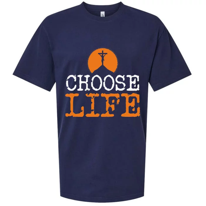 Choose Life Jesus Christ Christian Catholic Follower Gift Sueded Cloud Jersey T-Shirt