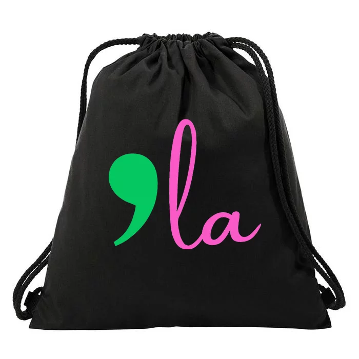 Comma La Kamala Harris 2024 President Comma La Drawstring Bag