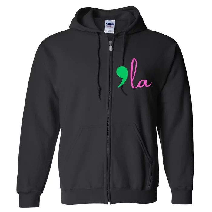 Comma La Kamala Harris 2024 President Comma La Full Zip Hoodie