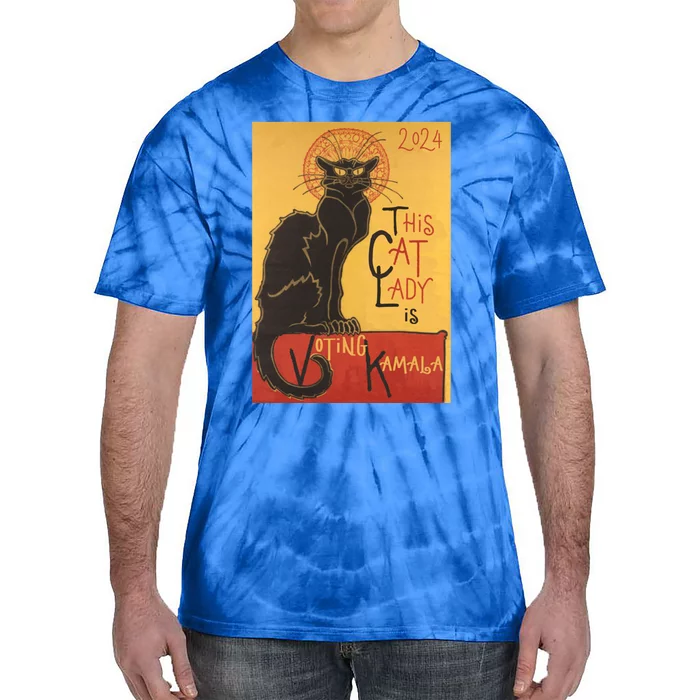 Cat Lady Kamala Le Chat Noir Funny Ballot Election Campaign Gift Tie-Dye T-Shirt