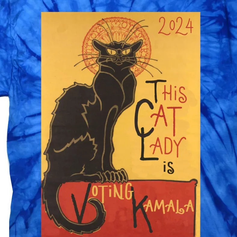 Cat Lady Kamala Le Chat Noir Funny Ballot Election Campaign Gift Tie-Dye T-Shirt